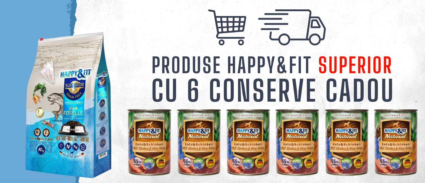 Produse Happy&Fit Superior cu 6 conserve cadou