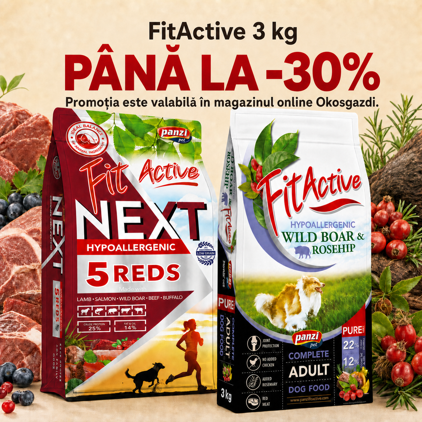 Două produse FitActive cu reducere: care i se potrivește câinelui tău?