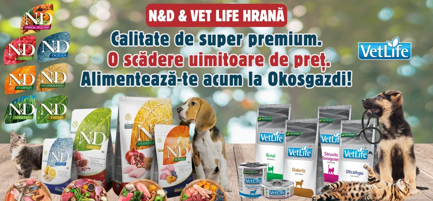 Hrană N&D și Vet Life la prețuri imbatabile! Acum e momentul să vă faceți provizii 🛒🏃💨