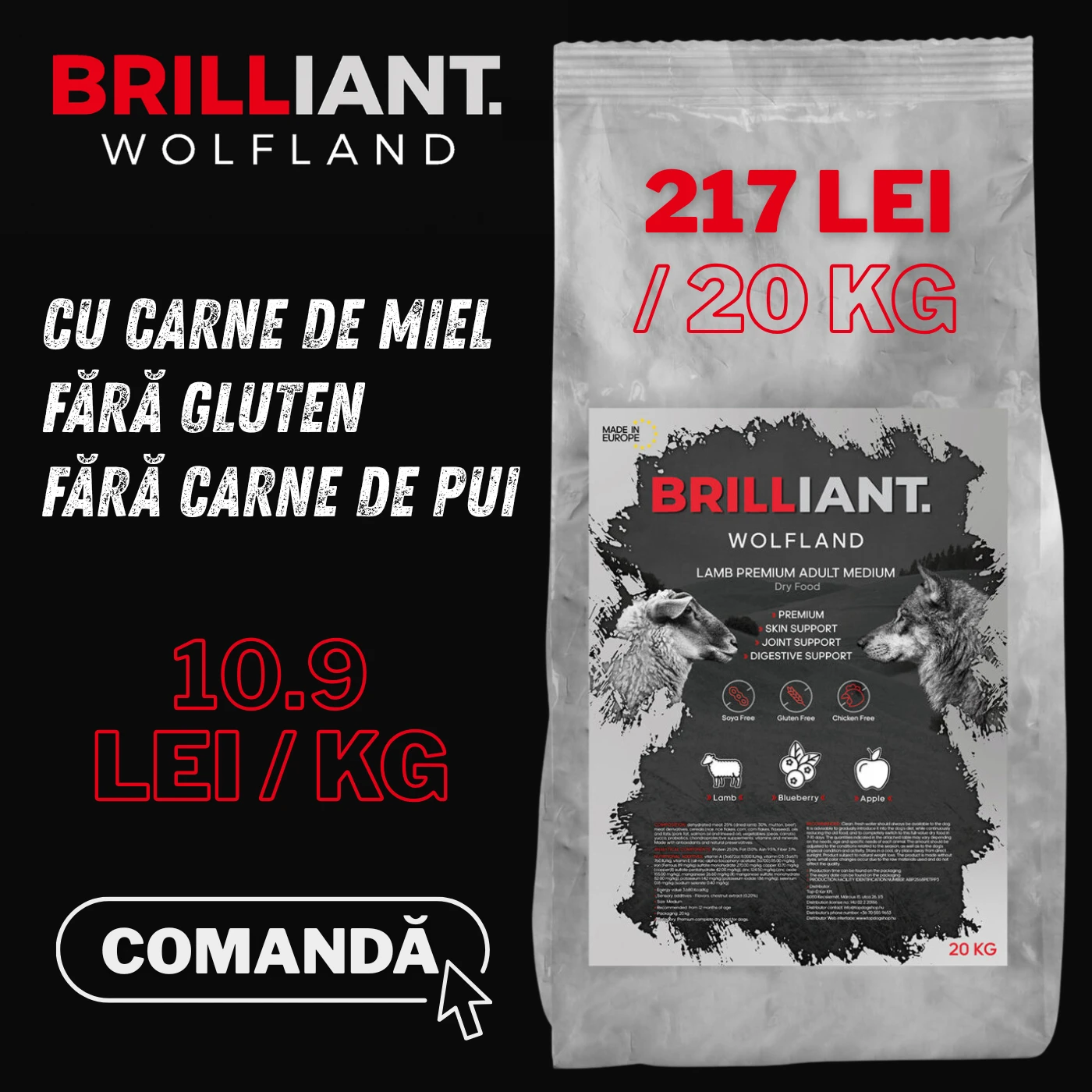 Brilliant Wolfland Lamb 20 kg