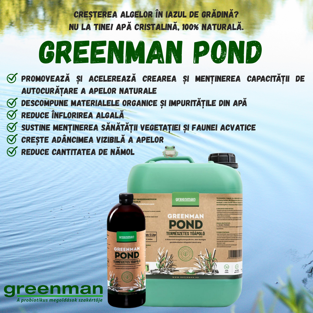 Greenman Pond Care - Soluție naturală împotriva algelor!