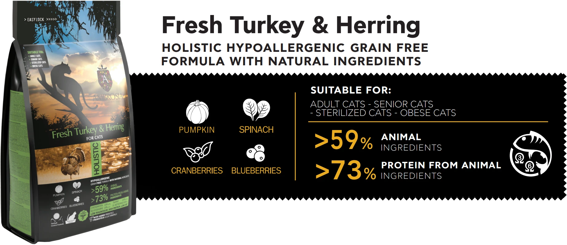 Ambrosia Cat Fresh Turkey & Herring