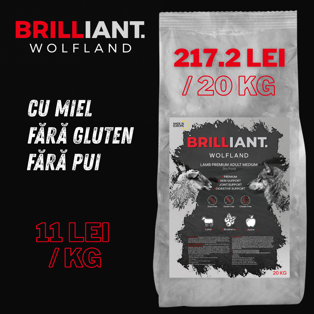 Brilliant Wolfland Lamb Premium Adult Medium - zoom