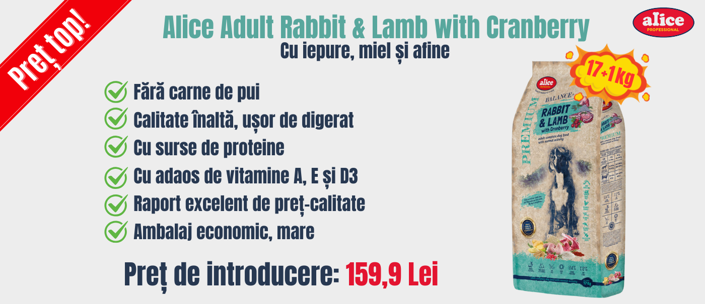 Noua mâncare Alice cu iepure🐇 și miel🐑 Preț de deschidere excelent, +1 kg este cadou🎁