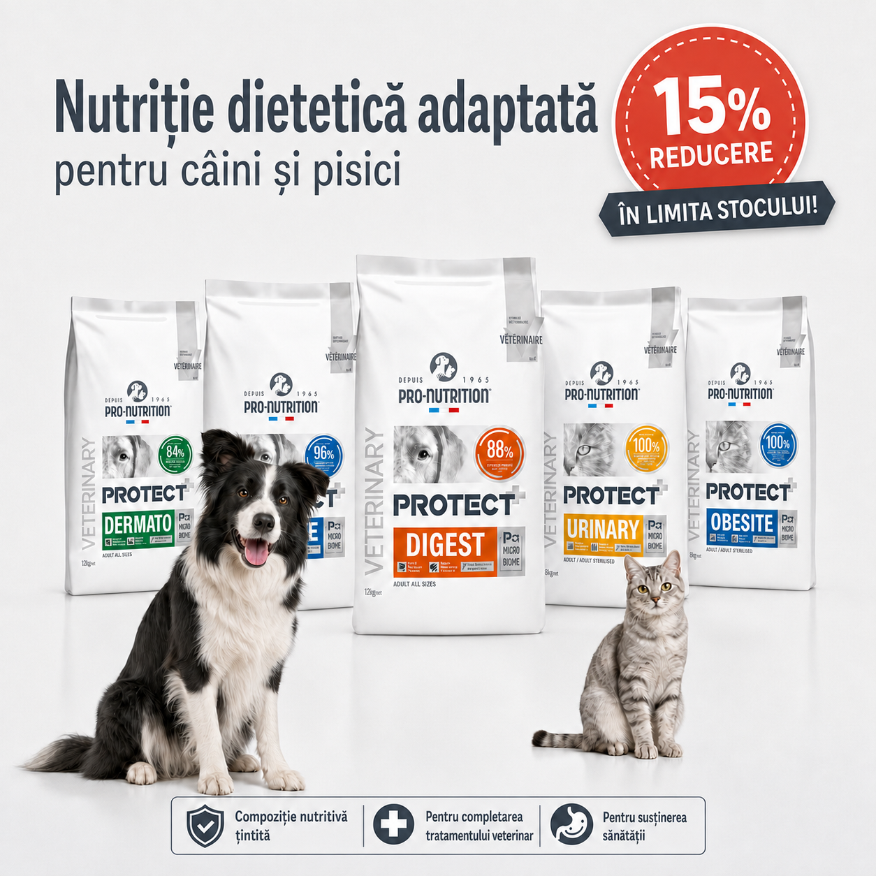 15% reducere la hrana dietetică Pro-Nutrition Protect