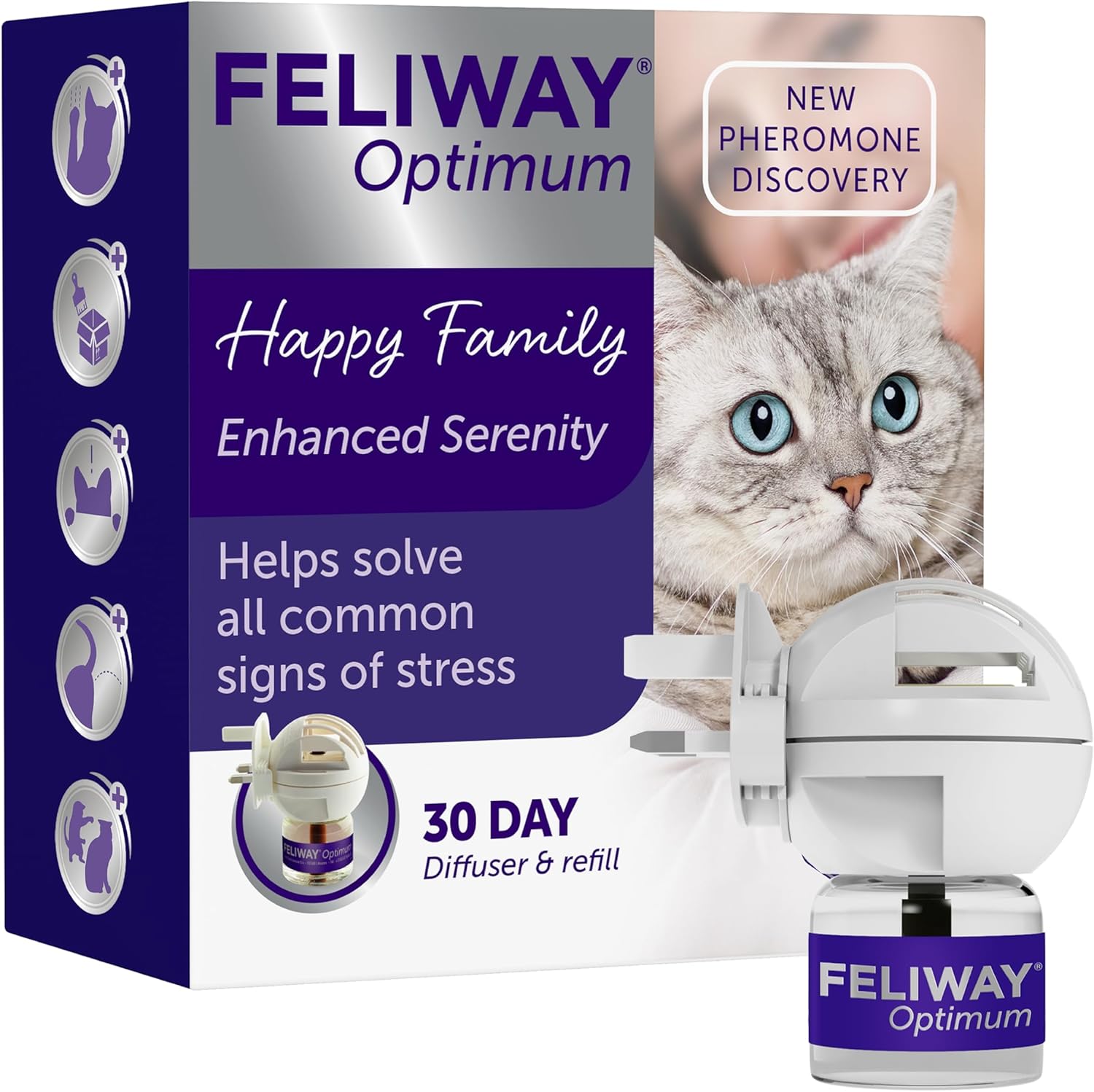 Feliway Optimum difuzor și rezervă pentru pisici