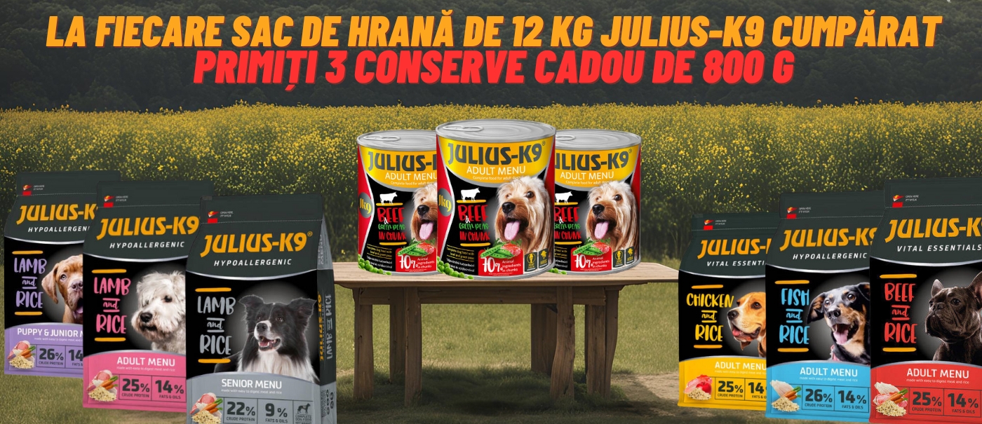 Julius K9 + 3 buc 800 g conserve cadou