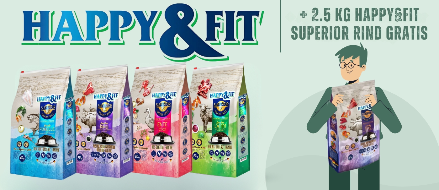 +2.5 kg Happy&Fit gratis